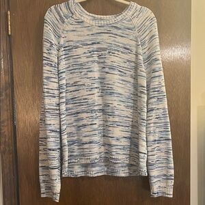 J. Crew Blue and Cream Knit Sweater